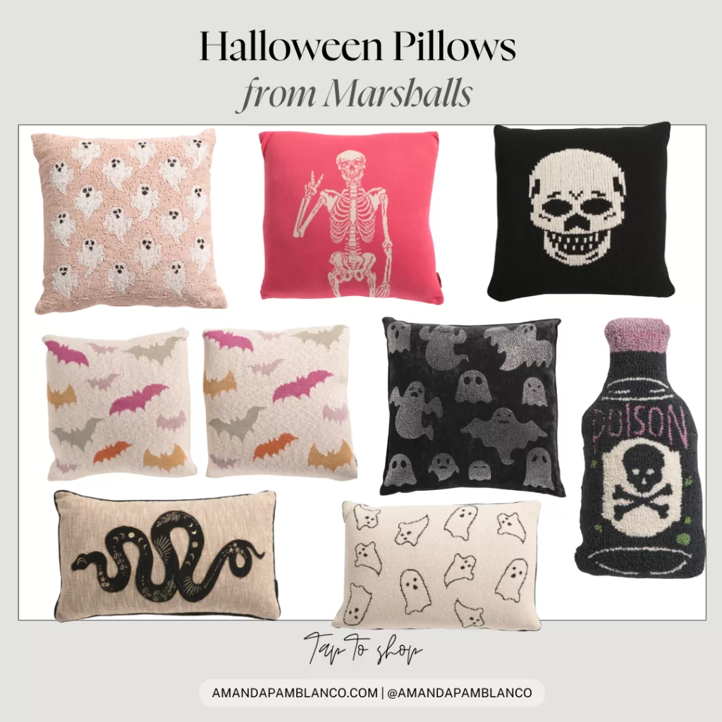 halloween pillows from marshalls, affordable halloween pillows, halloween pillows for couch